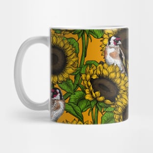 Sunflowers and goldfinches 3 Mug